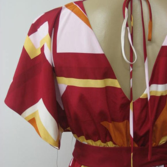 ALICE + OLIVIA Silk Double V Neck Mini Dress Small - Picture 6 of 6